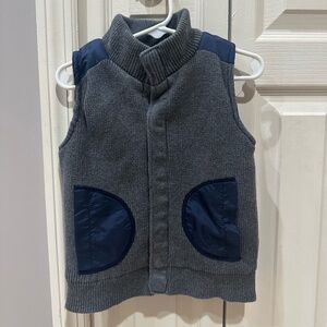 Troy James Winter Vest Boys 2T Very Warm, Gray & Blue, Heavy Duty Snaps